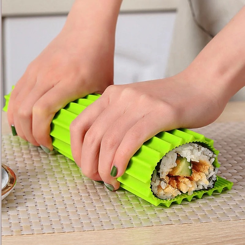 سيليكون اليد لفة السوشي المتدا - مراجعة Sushi Making Kit وسعره