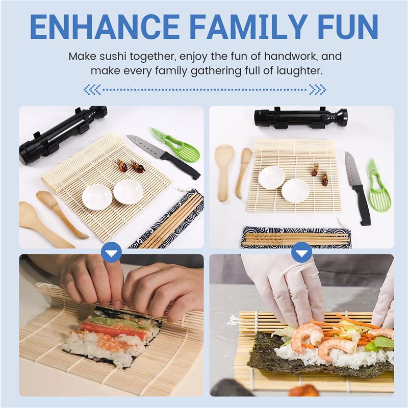مجموعة أدوات تحضير السوشي A19F - مراجعة Sushi Making Kit وسعره